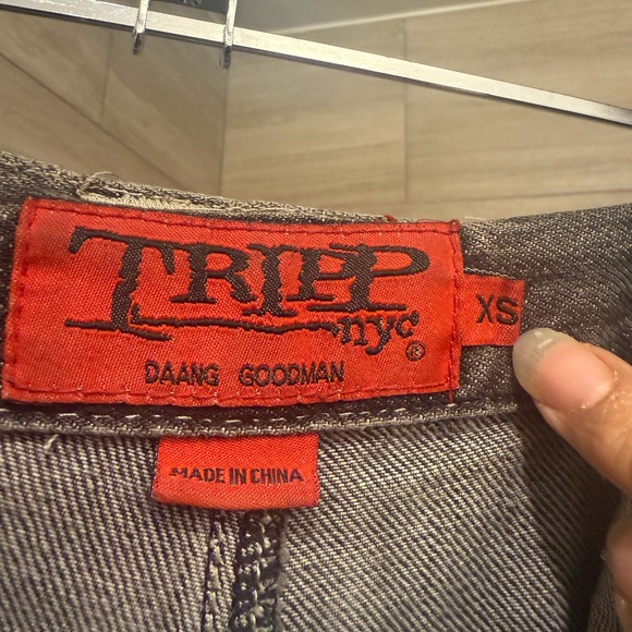 Tripp NYC Gray Denim Pants with Chains - Picture 4 of 4